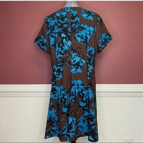 Who What Wear blue floral print midi dress size XXL - Picture 4 of 4